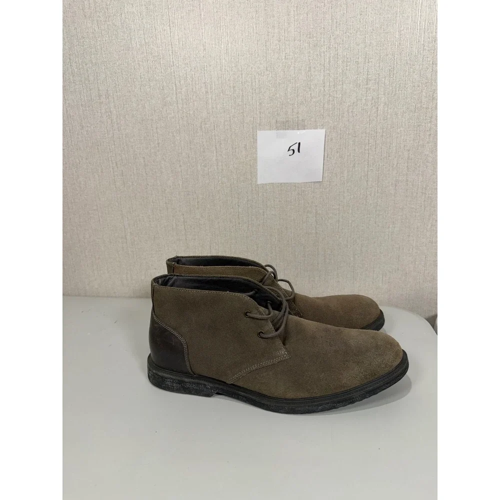 GH Bass Radley Mens 12 M Olive Brown Suede Leather Chukka Desert Boots 0433-1294